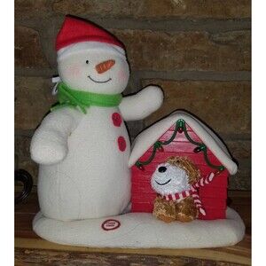 2011 Hallmark Jingle Pals Deck The Halls Duo Singing Snowman Dog Animated
